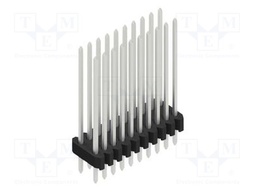 Connector: pin strips; pin header; male; PIN: 20; 1.27mm; THT; 2x10