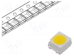 LED; SMD; 3528,PLCC2; white cold; 715÷1800mcd; 120°; 20mA; 114mW