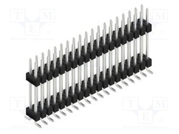 Connector: pin strips; pin header; male; PIN: 38; 2.54mm; SMT; 2x19