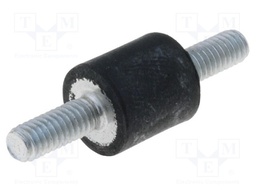 Vibration damper; M4; Ø: 10mm; rubber; L: 10mm; Thread len: 10mm