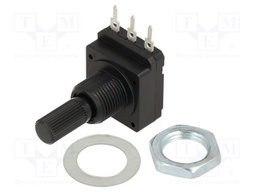 Potentiometer: shaft; single turn; 2.2kΩ; 60mW; PCB; 6mm; plastic