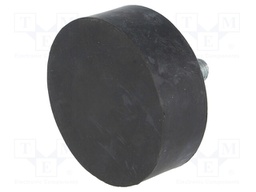 Vibroisolation foot; Ø: 75mm; H: 25mm; Shore hardness: 70±5; 5370N