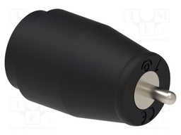 Connector: 4mm banana; socket; 25A; black; nickel plated; 26mm