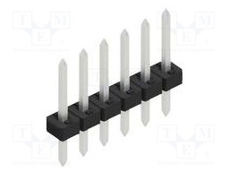 Connector: pin strips; pin header; male; PIN: 6; 2mm; THT; 1x6; 100V