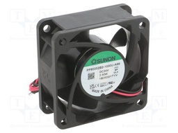 Fan: DC; axial; 24VDC; 60x60x25mm; 53.28m3/h; 40.7dBA; ball; 7000rpm