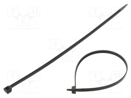 Cable tie; L: 368mm; W: 7.6mm; polyamide; 540N; black; 100pcs.
