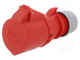 Connector: AC supply 3-phase; socket; female; 32A; 400VAC; IP44