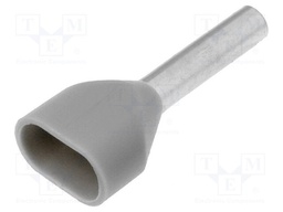 Bootlace ferrule; insulated,double; copper; 0.75mm2; 8mm; tinned