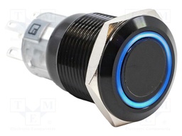Switch: vandal resistant; SPDT; 2A/24VDC; IP67; ON-(ON); blue; 12V