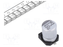 Capacitor: electrolytic; SMD; 2.2uF; ±20%; -55÷105°C; Series: GSC