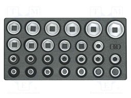 Wrench-set; 6-angles,socket bits,socket spanner; 1/2"