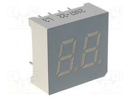 Display: LED; 7-segment; 7.6mm; 0.3"; No.char: 2; green; 2.2÷5.6mcd