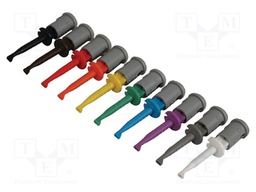 Clip-on probe; hook type; 6A; 70VDC; 2.4mm; 33VAC; 10pcs.