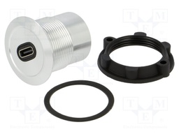 Adapter; USB C socket,both sides; Thread: M22; 1÷10mm