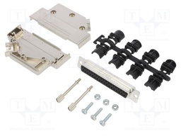 D-Sub; PIN: 37; female; shielded,metalized; angled 45°; soldering