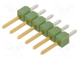 Pin header; pin strips; AMPMODU MOD II; male; PIN: 6; straight
