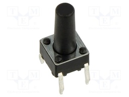Microswitch TACT; SPST; Pos: 2; 0.05A/12VDC; THT; 2.45N; 6x6x3.5mm