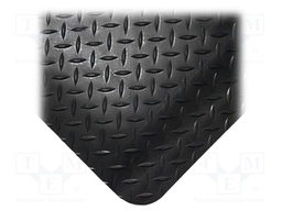 Anti fatigue mat; Width: 0.6m; L: 0.9m; Mat: PVC,foam; Colour: black