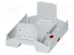 Enclosure base; with terminals; grey; UL94V-0; BC 107,6; X: 48.9mm