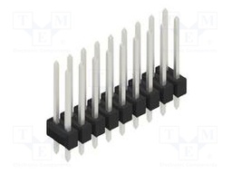 Connector: pin strips; pin header; male; PIN: 18; 2.54mm; THT; 2x9