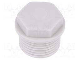 Stopper; M20; IP54; Mat: polyamide; grey; with pierceable membrane