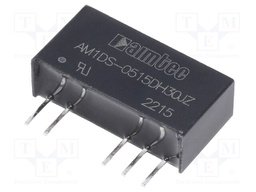 Converter: DC/DC; 1W; Uin: 4.5÷5.5V; Uout: 15VDC; Uout2: -15VDC; SIP7