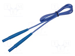 Test lead; banana plug-banana plug; insulated; Urated: 1kV; blue