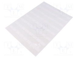 White; Storage accessories: label; L: 33.5mm; W: 25mm; 640pcs; Ø: 7mm
