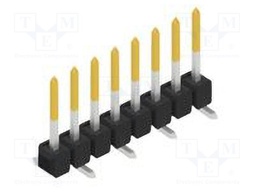 Connector: pin strips; pin header; male; PIN: 8; 2.54mm; SMT; 1x8