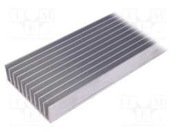 Heatsink: extruded; grilled; L: 500mm; W: 124mm; H: 35mm; aluminium