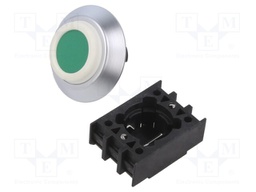 Switch: push-button; 22mm; green