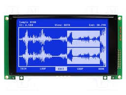 Display: LCD; 240x128; STN Negative; blue; 170x103mm; LED; 2x10
