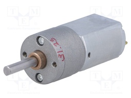 Motor: DC; with gearbox; 6VDC; 2.9A; Shaft: D spring; 470rpm
