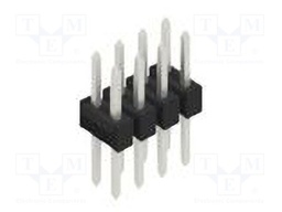 Connector: pin strips; pin header; male; PIN: 8; 2.54mm; THT; 2x4