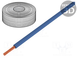 Wire; stranded; Cu; 0.25mm2; PVC; blue; 100V; 50m; Class: 5; 1x0.25mm2