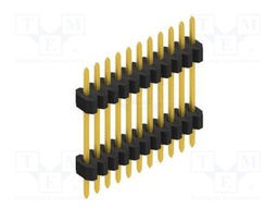 Connector: pin strips; pin header; male; PIN: 11; 1.27mm; THT; 1x11
