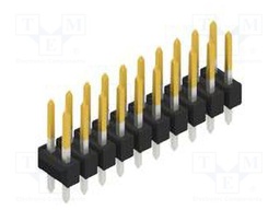 Connector: pin strips; pin header; male; PIN: 20; 2.54mm; THT; 2x10