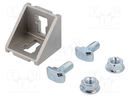 Angle bracket; for profiles; Width of the groove: 10mm; W: 38mm