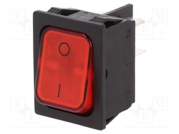 ROCKER; DPST; Pos: 2; OFF-ON; 20A/250VAC; red; IP40; 100mΩ; -20÷85°C