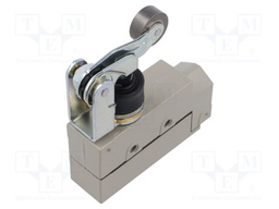 Limit switch; lever R 39,7mm, plastic roller Ø19,1mm; SPDT; 10A