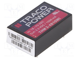 Converter: DC/DC; 3W; Uin: 18÷75V; 3.3VDC; Iout: 1000mA; DIP24; 14g