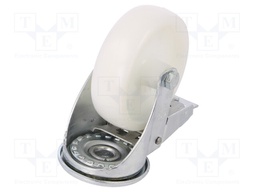 Transport wheel; Ø: 125mm; W: 38mm; H: 156mm; torsional with lock
