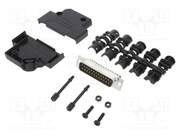 D-Sub; PIN: 25; male; unshielded; angled 45°; screw terminal