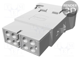 Connector: HDC; module; female; Han MegaBit; PIN: 8; UL94V-0