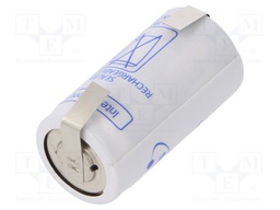 Re-battery: Ni-MH; C; 1.2V; 2200mAh; soldering lugs; Ø22x42.7mm