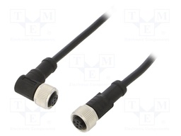 Cable: for sensors/automation; PIN: 5; M12-M12; 1m; plug; plug; 60V