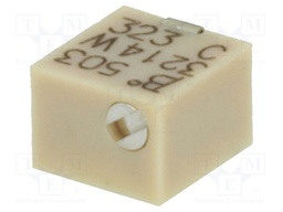 Potentiometer: mounting; vertical,multiturn; 50kΩ; 250mW; SMD