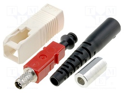 Connector: HAN; fibre-optic for 50-62,5/125um cable; UL94V-0