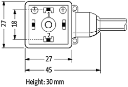 Connection lead; female; plug; Len: 1m; IP67; Type: A; -25÷85°C; 4A