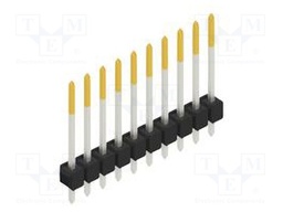 Connector: pin strips; pin header; male; PIN: 10; 2.54mm; THT; 1x10